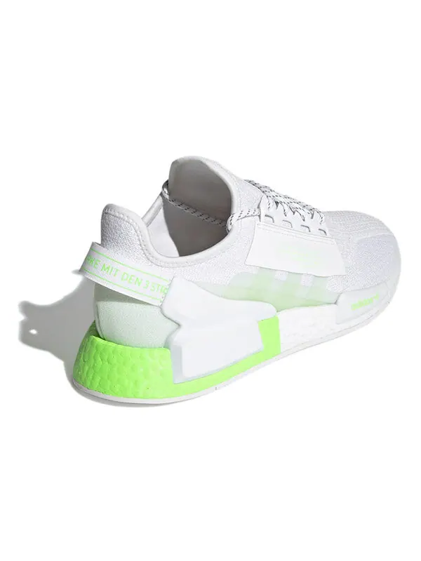 Кроссовки оригиналы nmd_r1 v2 Adidas — изображение 4 из 4, белый/зеленый