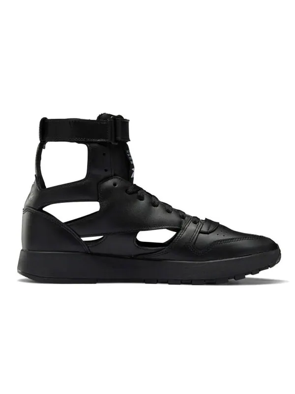 Кроссовки maison margiela x classic leather tabi high 'black' Reebok — изображение 2 из 4, черный