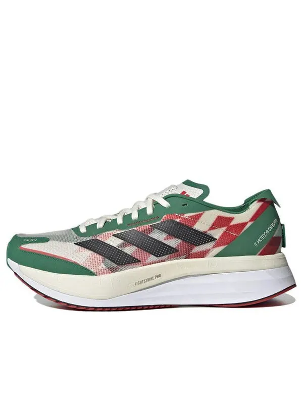 Кроссовки adizero boston 11 running shoes 'refuel' Adidas — изображение 1 из 4, белый/черный/зеленый