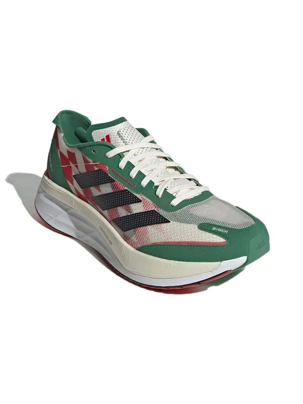 Кроссовки adizero boston 11 running shoes 'refuel' Adidas — изображение 3 из 4, белый/черный/зеленый