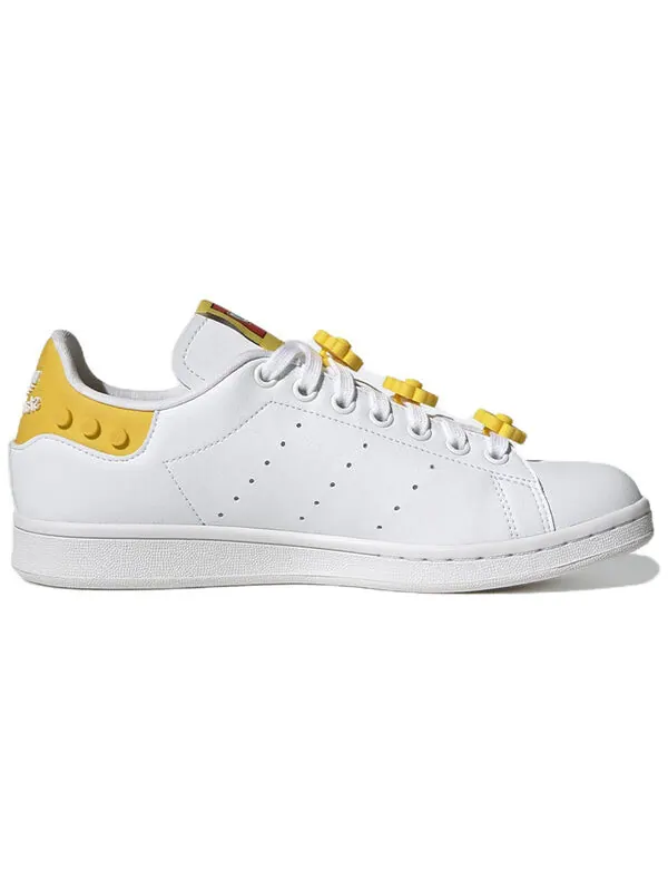 Кроссовки лего х стэн смит Adidas — изображение 2 из 4, белый/желтый