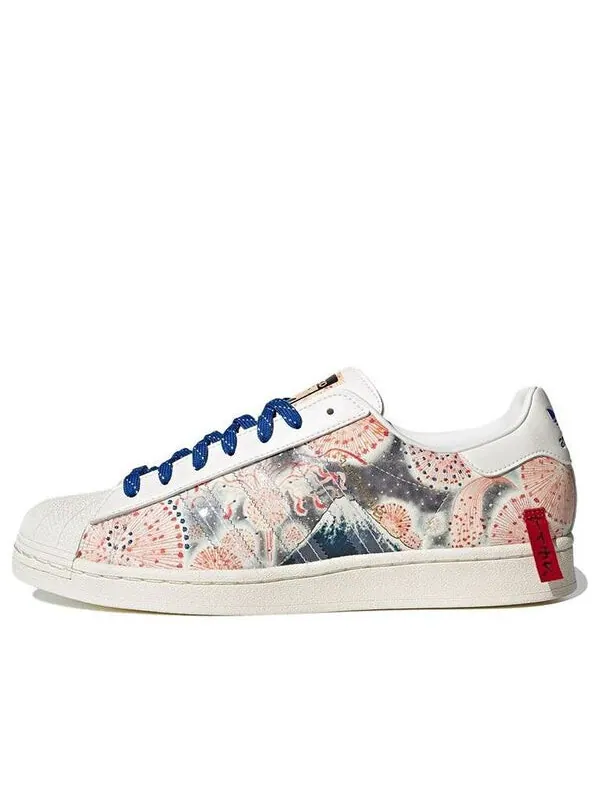 Кроссовки atmos x three tides tattoo x superstar Adidas — изображение 1 из 4, белый