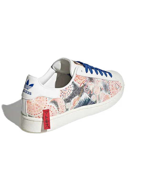 Кроссовки atmos x three tides tattoo x superstar Adidas — изображение 4 из 4, белый