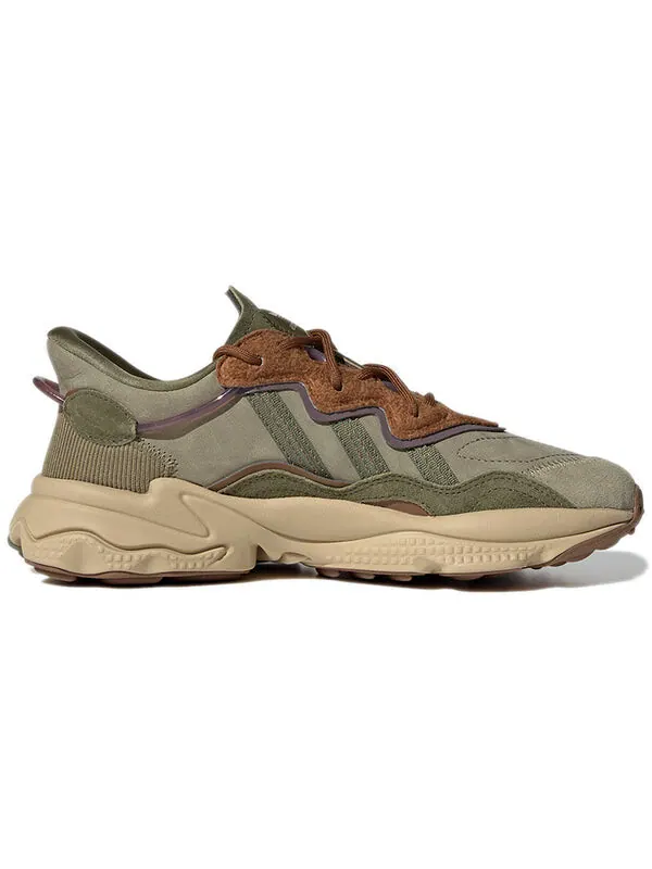 Кроссовки оригиналы ozweego Adidas — изображение 2 из 4, зеленый/коричневый