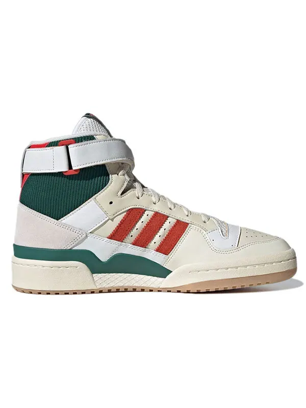 Кроссовки оригиналы форум 84 высокие ботинки Adidas — изображение 2 из 4, белый/зеленый/красный