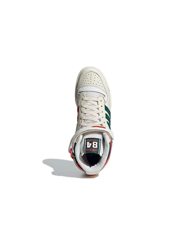 Кроссовки оригиналы форум 84 высокие ботинки Adidas — изображение 4 из 4, белый/зеленый/красный