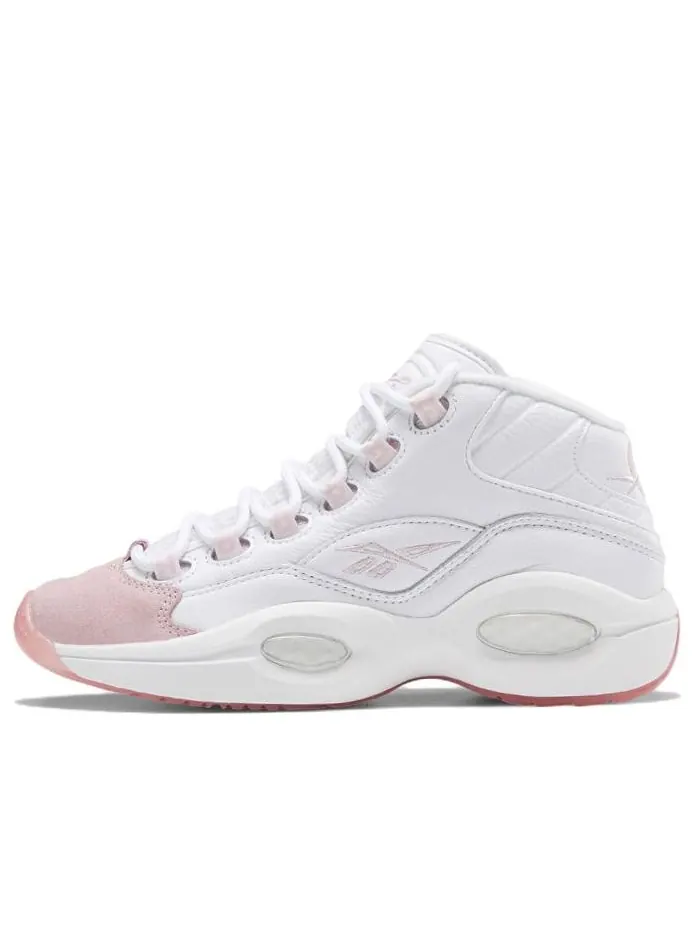Кроссовки Reebok Question Mid Big Kid 'Pink Toe' GX9357 — изображение 1 из 5, розовый