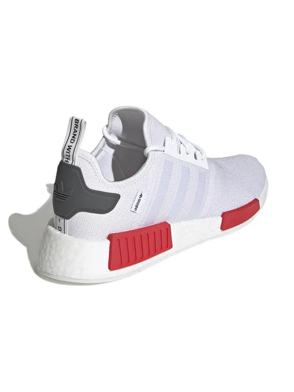Кроссовки nmd_r1 Adidas — изображение 4 из 4, белый/белый/красный