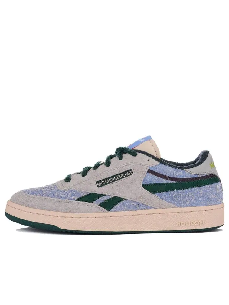 Кеды Reebok Brain Dead x Club C Revenge 'Ecru Dark Forest' — изображение 1 из 5, серый