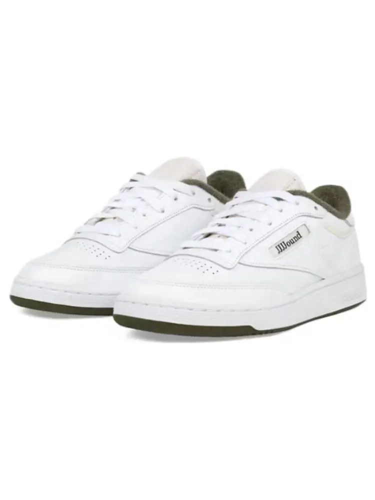 Кроссовки Reebok Club C 85 x JJJJound 'Olive' — изображение 3 из 5, белый