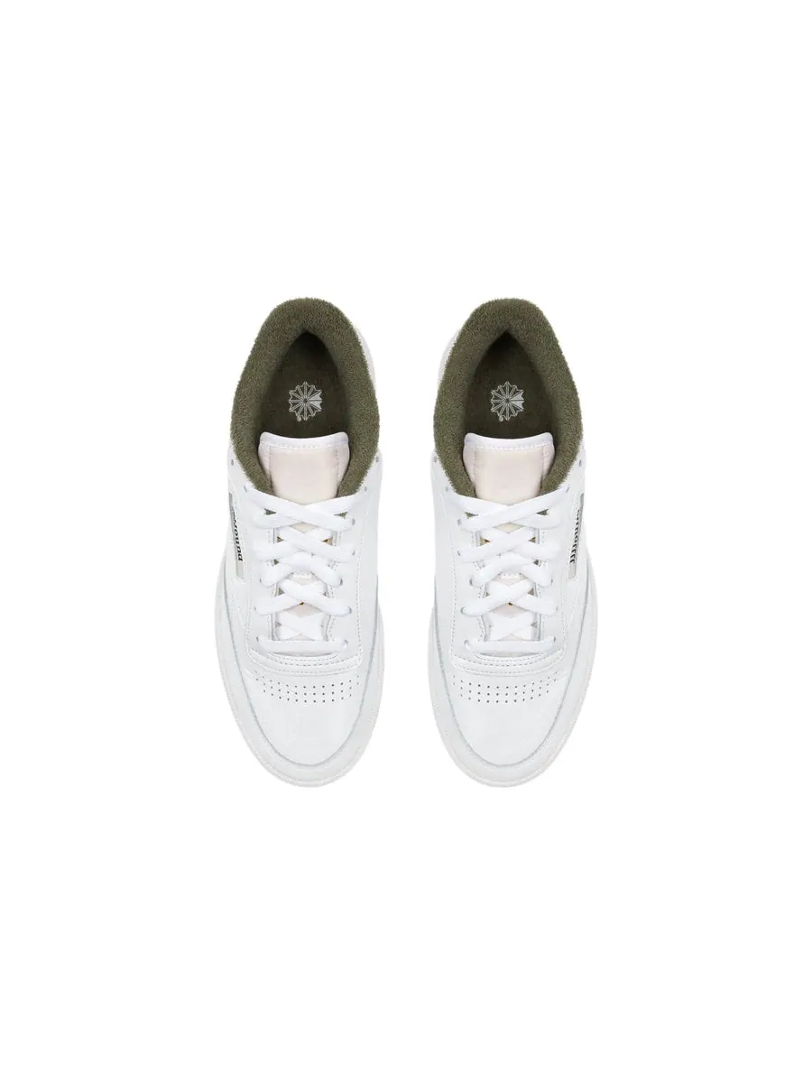 Кроссовки Reebok Club C 85 x JJJJound 'Olive' — изображение 4 из 5, белый