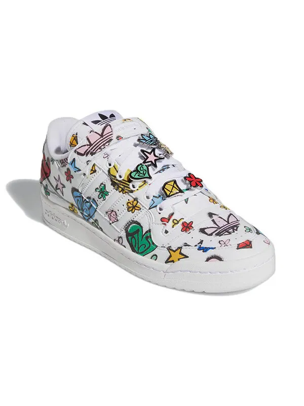 Кроссовки jeremy scott x forum 84 низкие Adidas — изображение 3 из 4, белый/черный