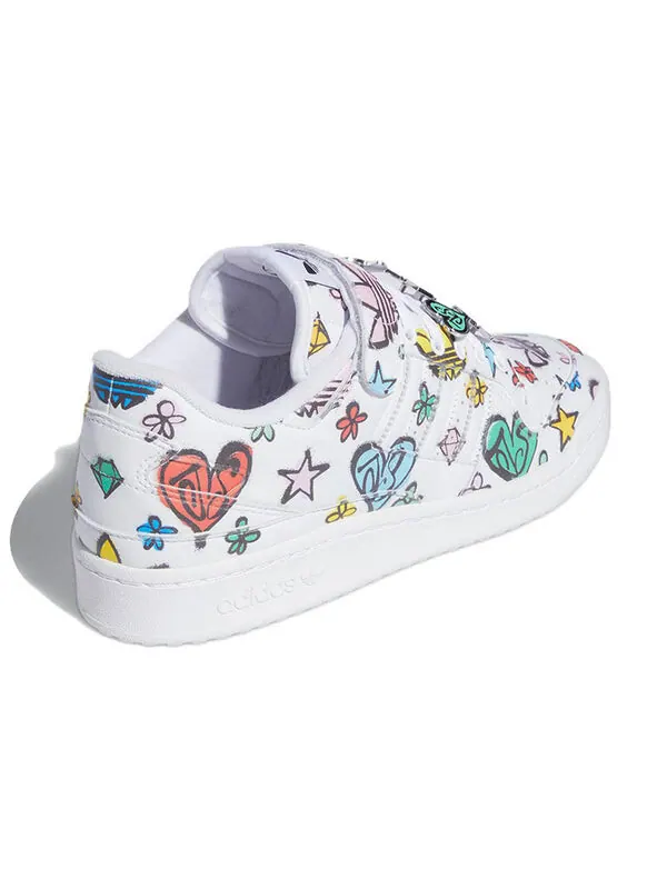 Кроссовки jeremy scott x forum 84 низкие Adidas — изображение 4 из 4, белый/черный