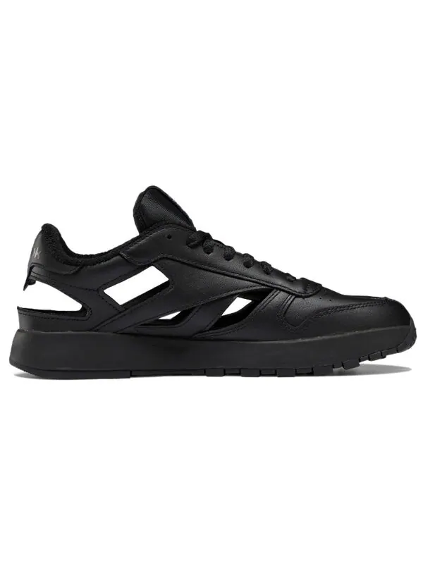 Кроссовки maison margiela x classic leather dq 'black' Reebok — изображение 2 из 4, черный