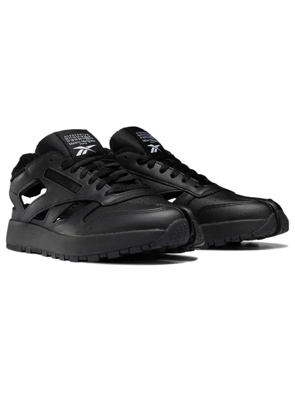 Кроссовки maison margiela x classic leather dq 'black' Reebok — изображение 3 из 4, черный