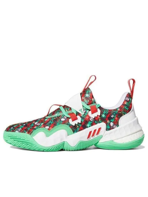 Кроссовки trae young 1 Adidas — изображение 1 из 4, зеленый/красный