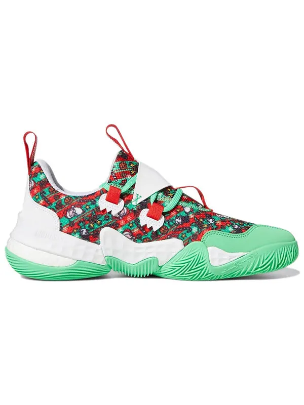 Кроссовки trae young 1 Adidas — изображение 2 из 4, зеленый/красный