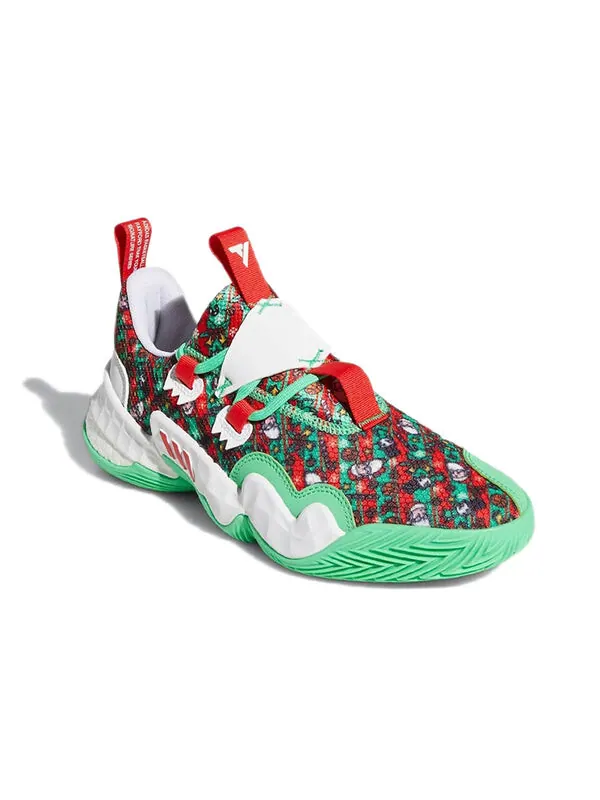 Кроссовки trae young 1 Adidas — изображение 3 из 4, зеленый/красный