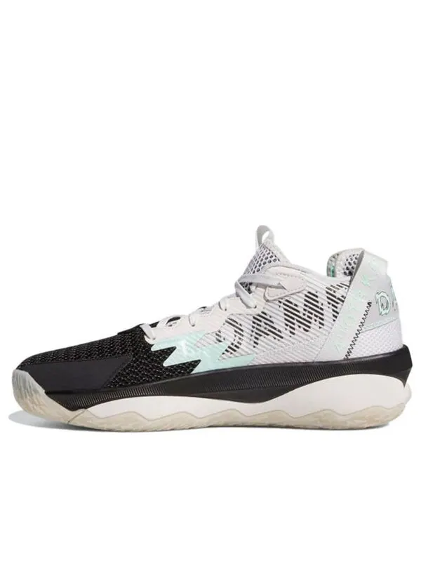 Кроссовки dame 8 'dash grey' Adidas — изображение 1 из 4, белый/черный