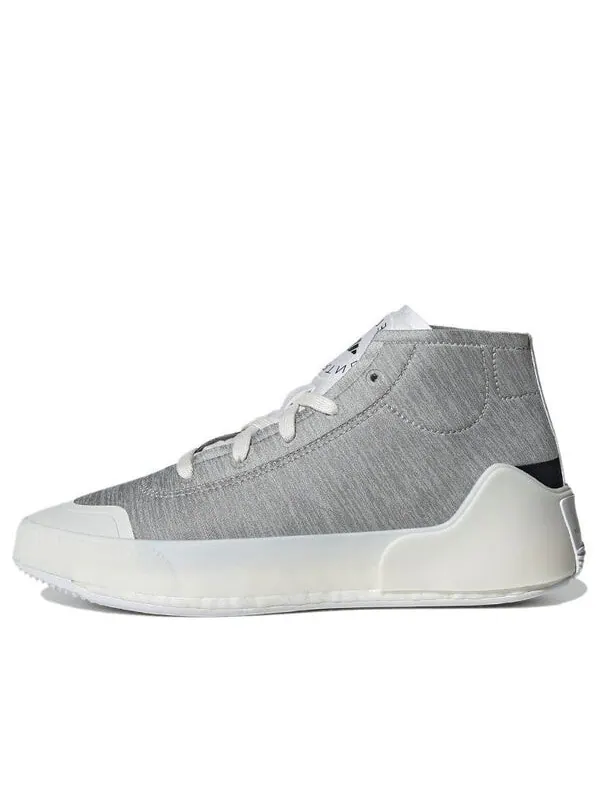Кроссовки (WMNS) adidas Treino Mid Heather x Stella McCartney 'Dark Gray White' — изображение 1 из 4, темный серый/белый