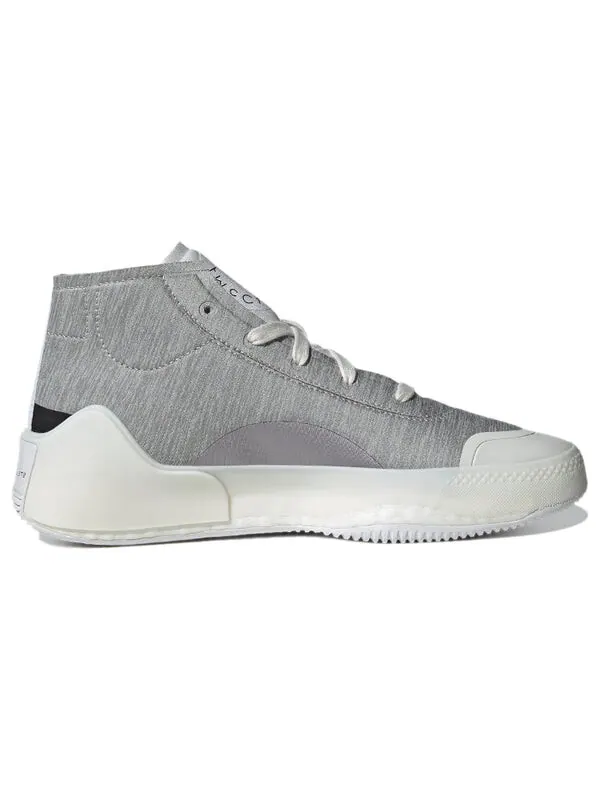 Кроссовки (WMNS) adidas Treino Mid Heather x Stella McCartney 'Dark Gray White' — изображение 2 из 4, темный серый/белый