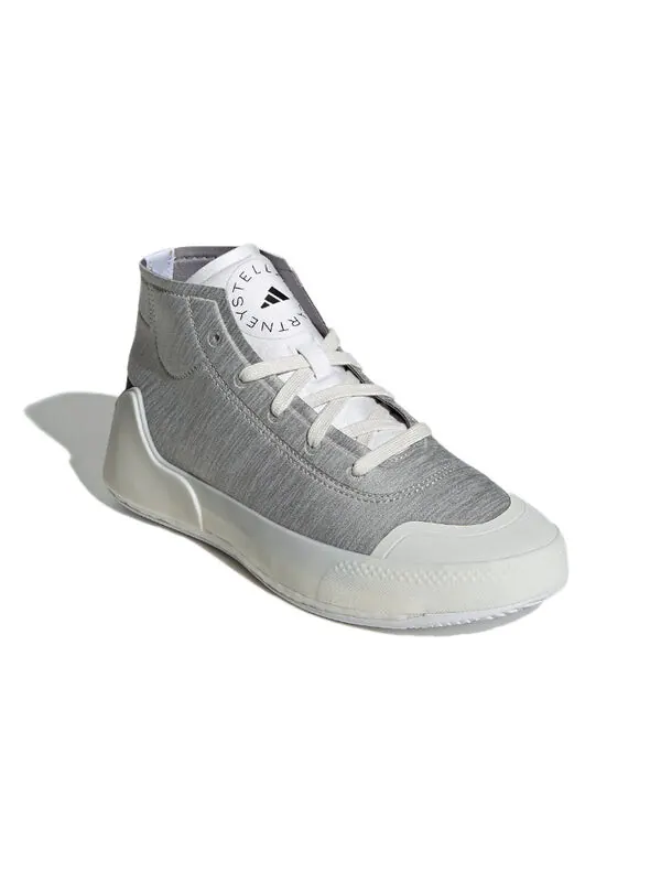 Кроссовки (WMNS) adidas Treino Mid Heather x Stella McCartney 'Dark Gray White' — изображение 3 из 4, темный серый/белый