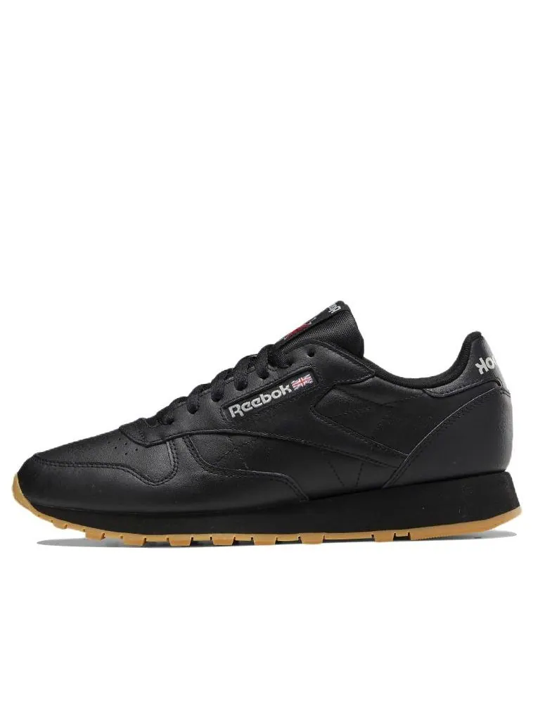 Беговые кроссовки Reebok Classic Leather 'Black Gum' — изображение 1 из 5, черный