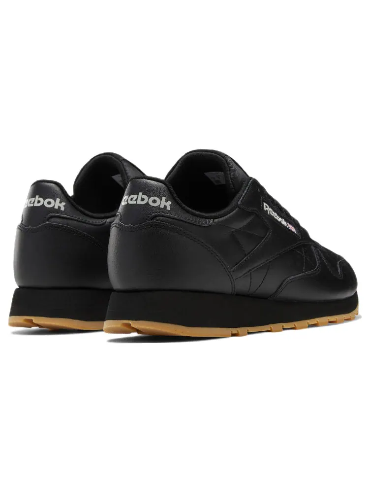Беговые кроссовки Reebok Classic Leather 'Black Gum' — изображение 4 из 5, черный