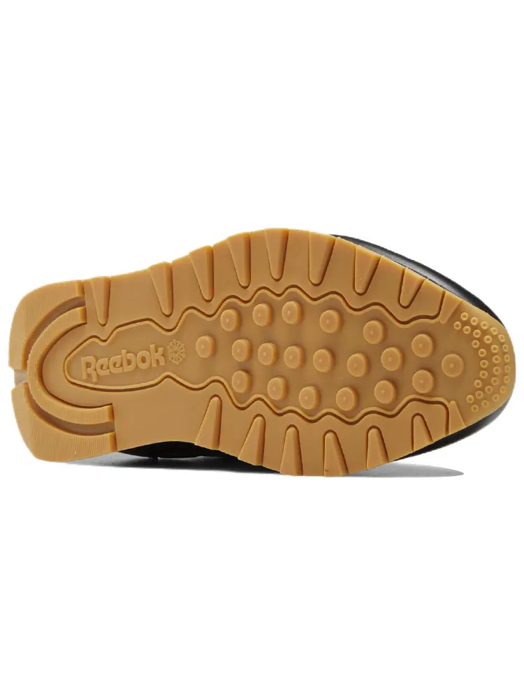 Беговые кроссовки Reebok Classic Leather 'Black Gum' — изображение 5 из 5, черный
