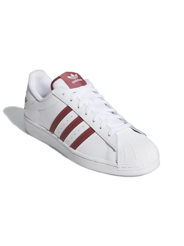 Кроссовки мужские Adidas Superstar с логотипами бренда — изображение 3 из 4, белый/фиолетовый
