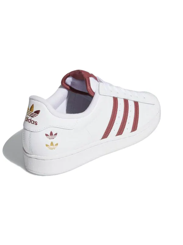 Кроссовки мужские Adidas Superstar с логотипами бренда — изображение 4 из 4, белый/фиолетовый
