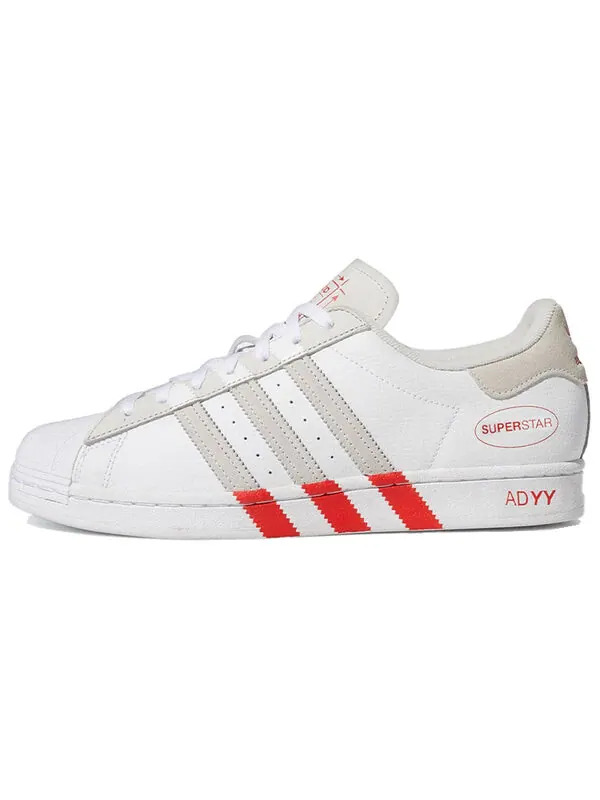 Кроссовки суперзвезда Adidas — изображение 2 из 4, белый/красный