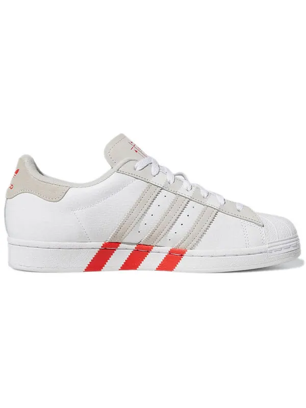 Кроссовки суперзвезда Adidas — изображение 3 из 4, белый/красный
