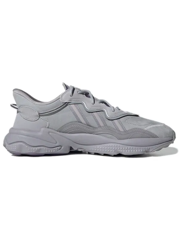 Кроссовки оригинальные ozweego cozy износостойкие кроссовки Adidas — изображение 2 из 4, серый/фиолетовый