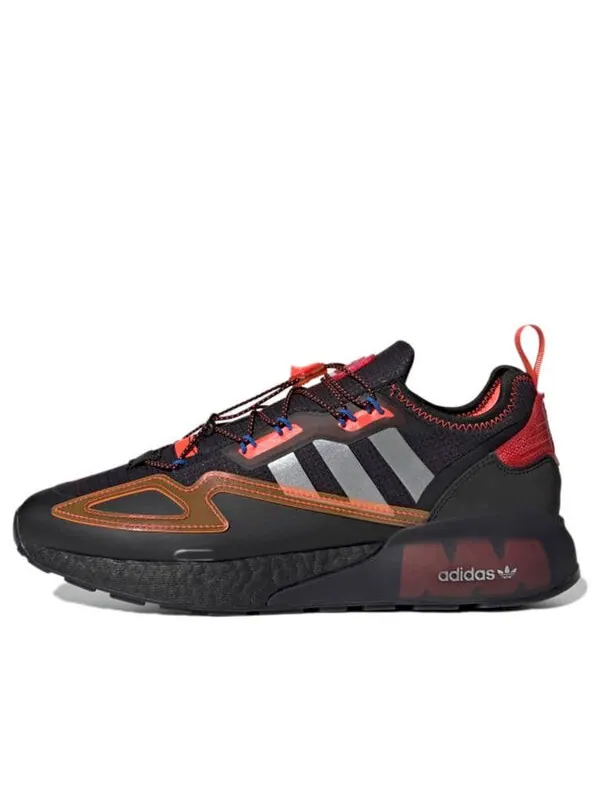 Кроссовки оригинал zx 2k boost Adidas — изображение 1 из 4, черный/красный/оранжевый