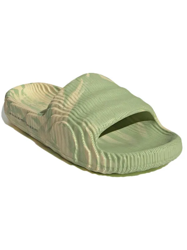 Тапочки adilette 22 slides 'magic lime desert sand' Adidas — изображение 4 из 4, зеленый/желтый