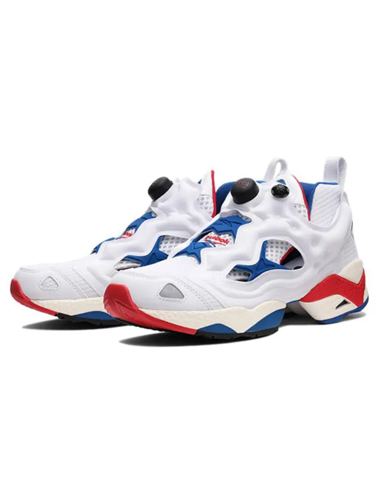 Беговые кроссовки Reebok Instapump Fury 95 Cozy Wear-resistant White Blue — изображение 2 из 5, белый красный синий