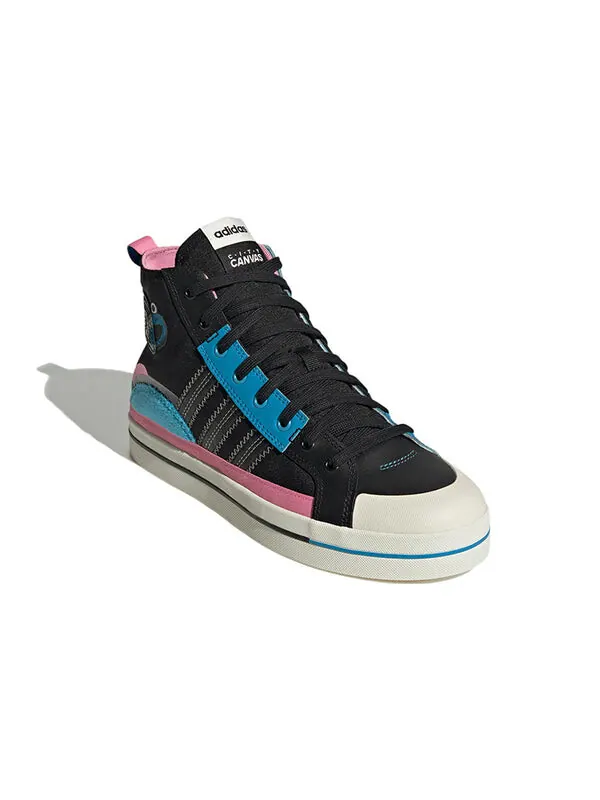 Кроссовки neo city canvas hi ssjf x улица сезам x jf Adidas — изображение 3 из 4, черный/синий/розовый
