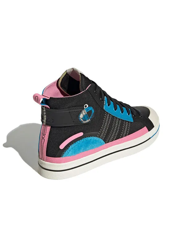 Кроссовки neo city canvas hi ssjf x улица сезам x jf Adidas — изображение 4 из 4, черный/синий/розовый