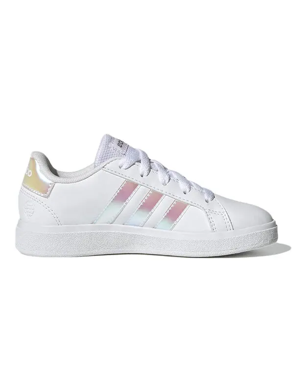 Кроссовки grand court 2.0 lifestyle tennis shoes 'white iridescent' Adidas — изображение 2 из 4, белый//белый