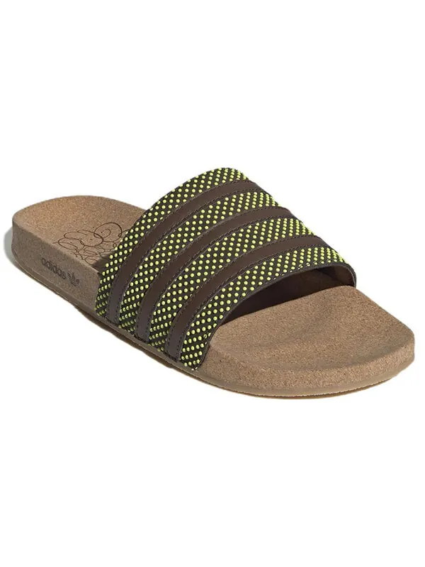 Тапочки adilette slide 'plant and grow' Adidas — изображение 3 из 4, коричневый