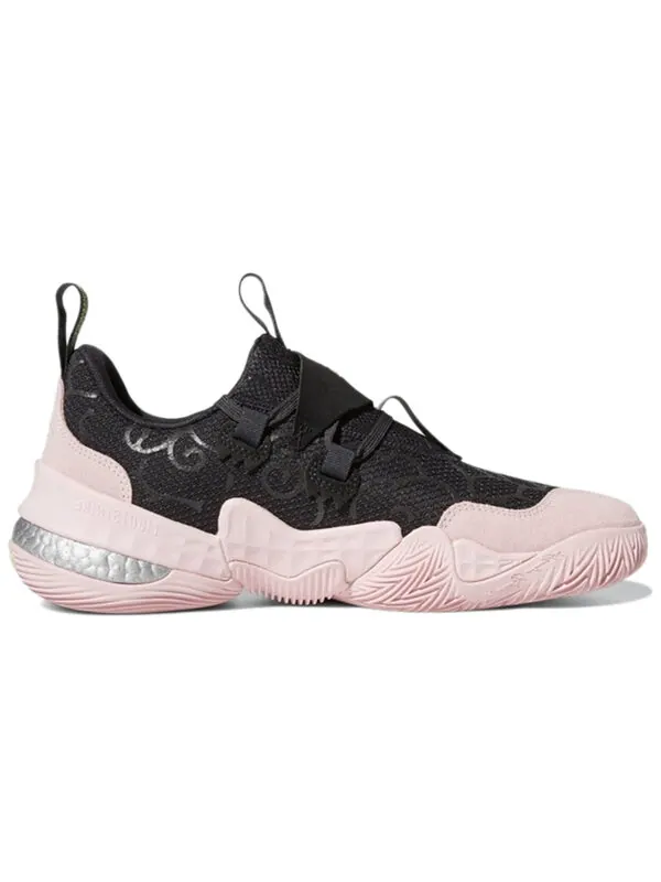 Кроссовки trae young 1 розовые Adidas — изображение 2 из 4, черный/розовый
