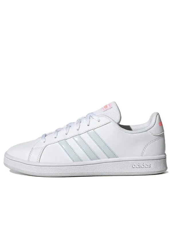 Кроссовки (WMNS) Adidas Neo Grand Court Base Tennis Shoes 'Gym White' — изображение 1 из 4, белый/белый/розовый