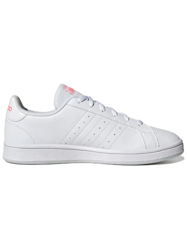 Кроссовки (WMNS) Adidas Neo Grand Court Base Tennis Shoes 'Gym White' — изображение 2 из 4, белый/белый/розовый
