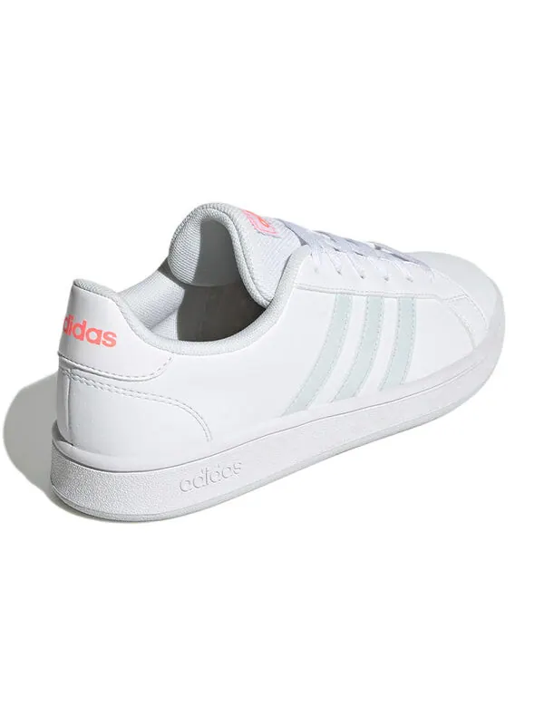 Кроссовки (WMNS) Adidas Neo Grand Court Base Tennis Shoes 'Gym White' — изображение 4 из 4, белый/белый/розовый
