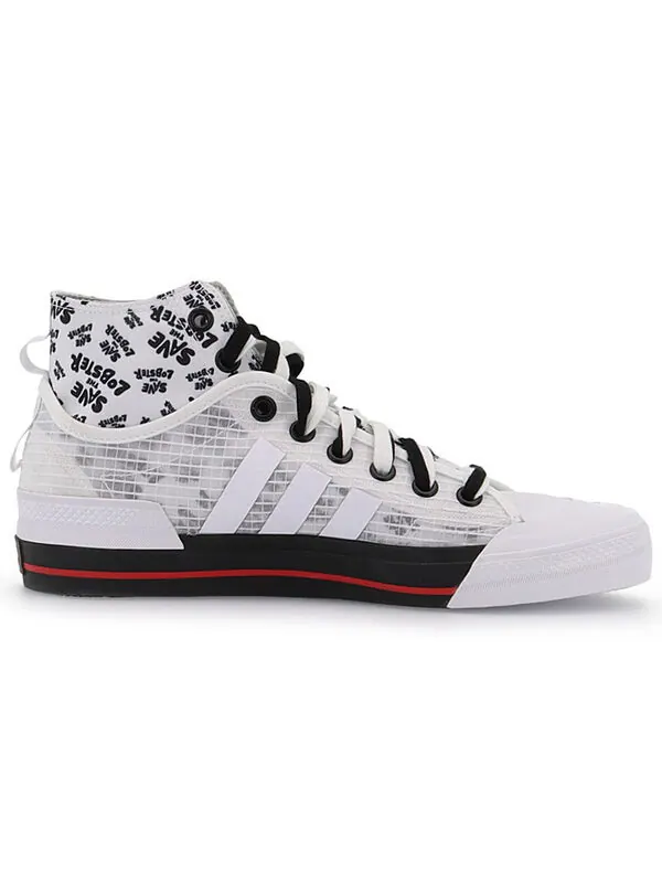 Кроссовки nizza высокие dl Adidas — изображение 2 из 4, белый/черный
