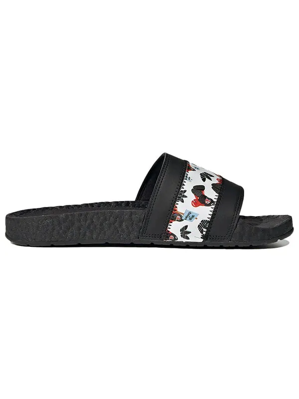 Тапочки philip colbert x adilette boost 'save the lobster' Adidas — изображение 2 из 4, черный
