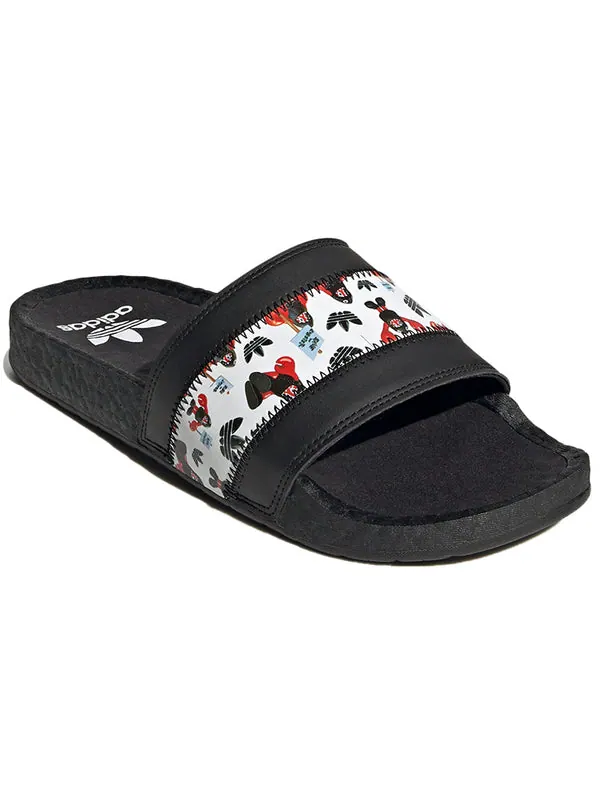 Тапочки philip colbert x adilette boost 'save the lobster' Adidas — изображение 3 из 4, черный