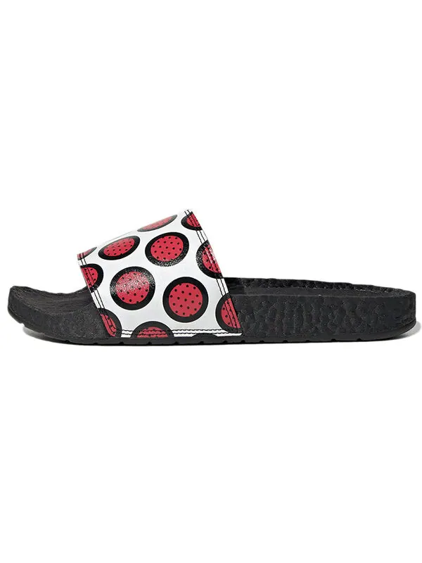 Тапочки adilette boost slide 'pop art' Adidas — изображение 2 из 4, белый/красный
