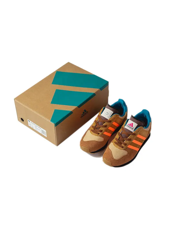 Кроссовки hanon x eqt race walk 'working mens club' Adidas — изображение 2 из 2, коричневый/оранжевый